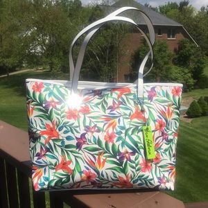 NEW Sam Edelman White w/ Flowers Shoulder Bag